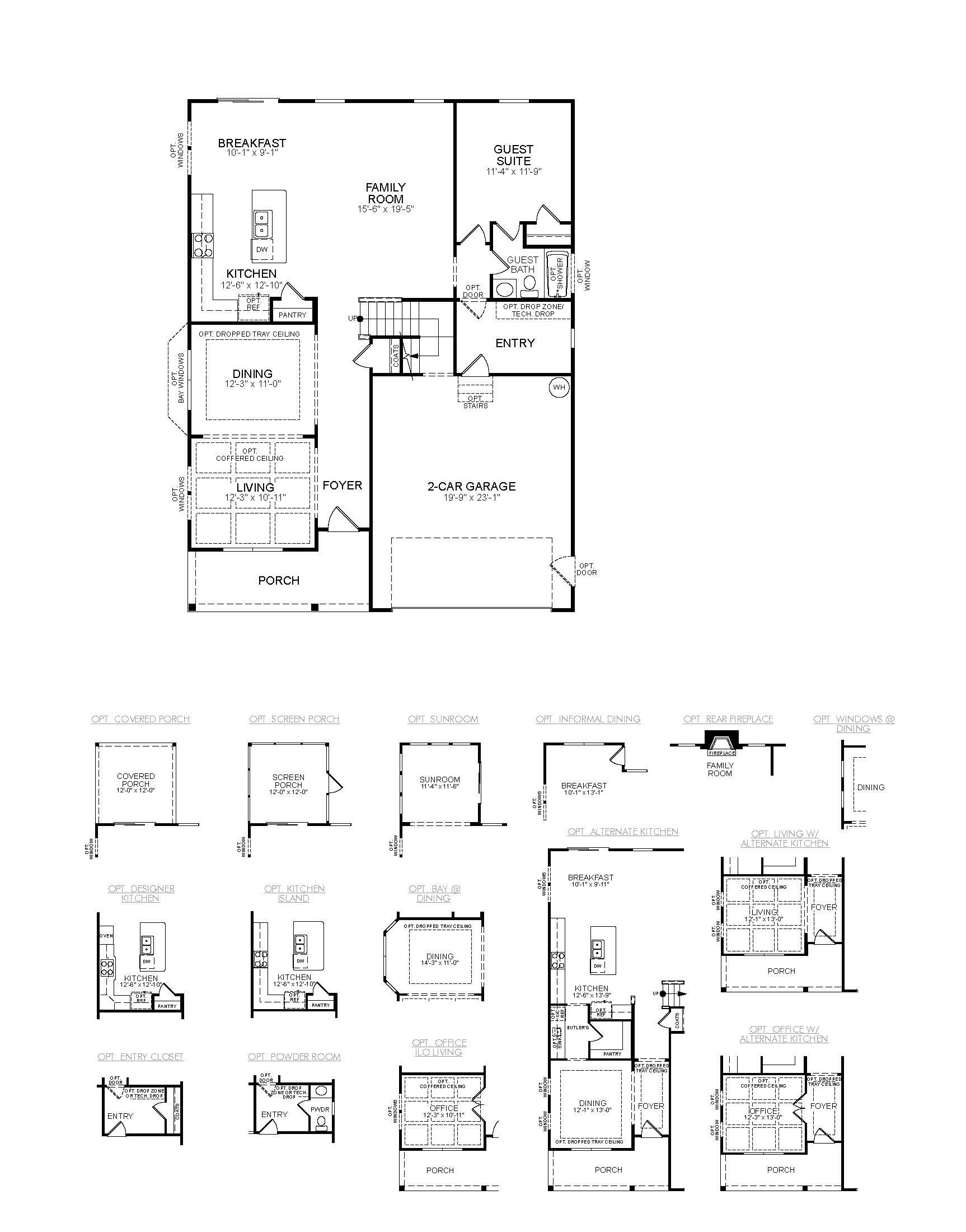 Davidson Floor Plan Hampton Woods Eastwood Homes